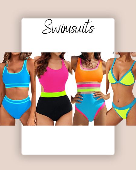 Neon swimsuit, bikini, one piece swimsuit 

#LTKSwim #LTKSeasonal #LTKFindsUnder50