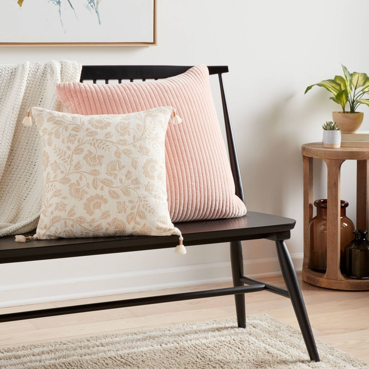 Jacobean Square Throw Pillow - Threshold™ | Target