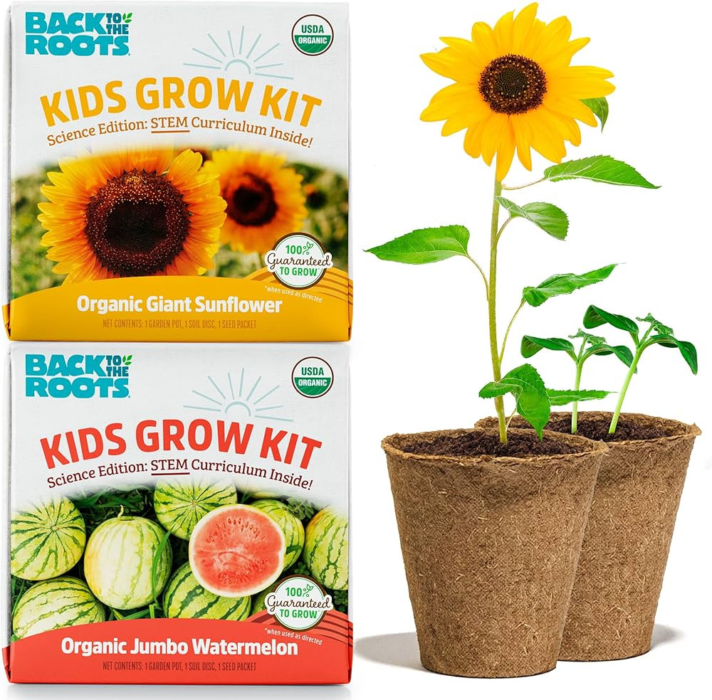 Back to the Roots Kids Science Grow Kit 2ct - Watermelon and Sunflower | Amazon (US)