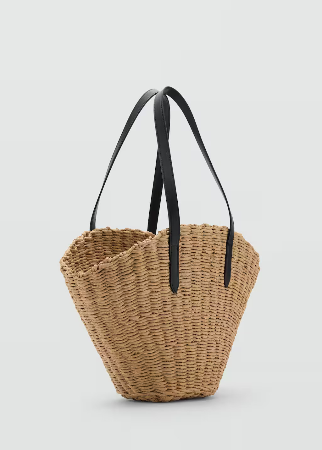 Natural fibre basket bag black - Teenage girl - One size - MANGO TEEN | Mango (US/MX/AU)