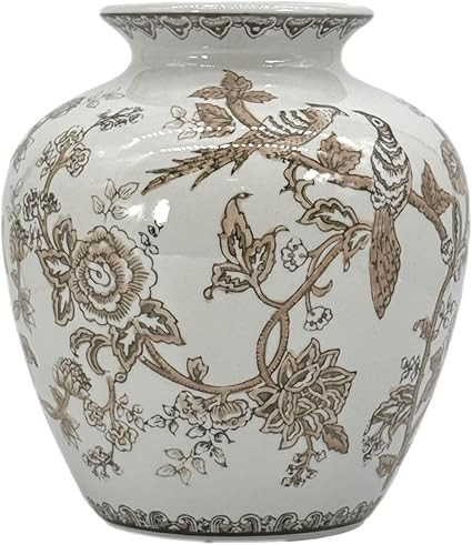 10" Ceramic Brown Chinoiserie Vase - Classic Chinese Style Porcelain for Home Decor Decorative Ce... | Amazon (US)