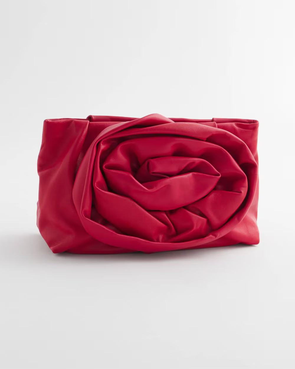 Red Leather Rose Clutch | Chico's