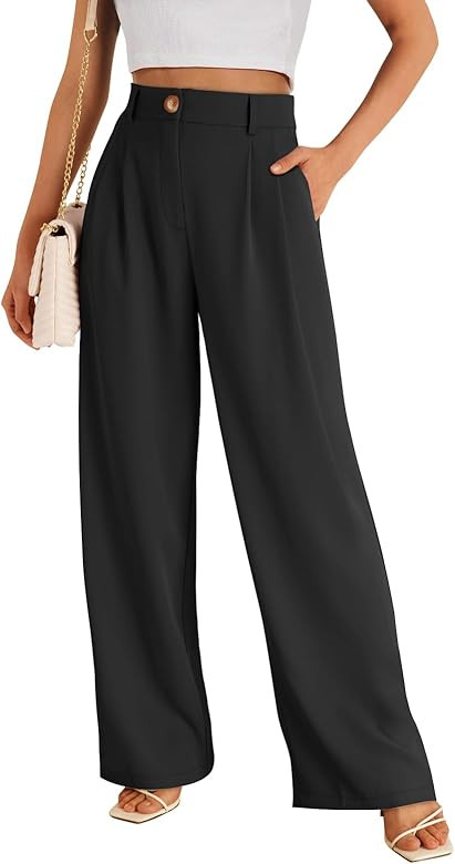 LILLUSORY Wide Leg Dress Pants Women's High Waisted Dressy Trousers | Amazon (US)