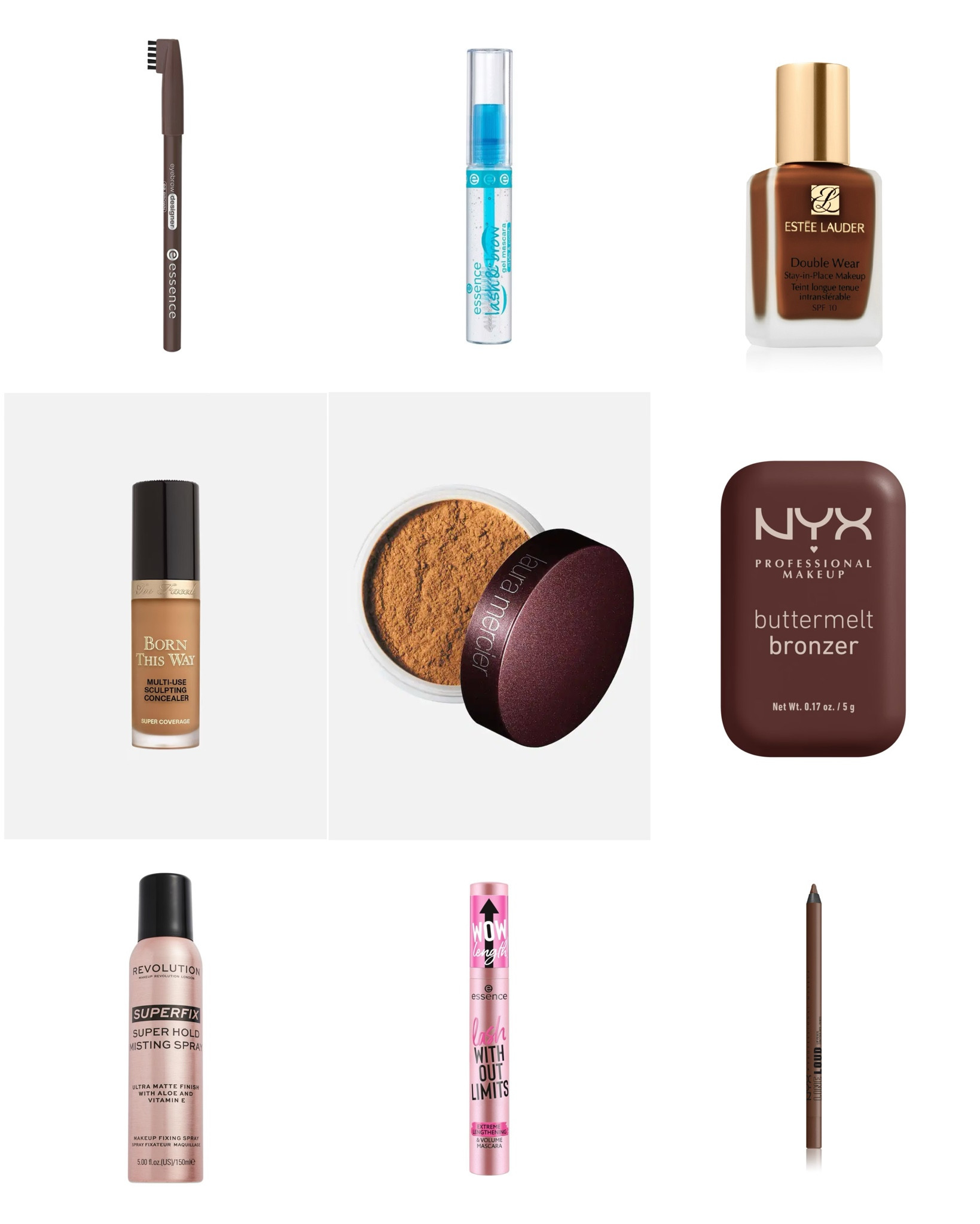 MAKEUP FAVs - REFs 👇🏾
Crayon à sourcils essence Teinte 2-Brown
Fond de Teint Lauder Teinte 7W1
Concealer Too Faced Teinte Chestnut
Laura Mercier translucent setting powder Teinte Medium Deep
Nyx buttermelt bronzer butta than u
Spray Fixateur Makeup Revolution 
Mascara Essence
Crayom à Lèvre Nyx teinte 17

#LTKbeauty #LTKeurope