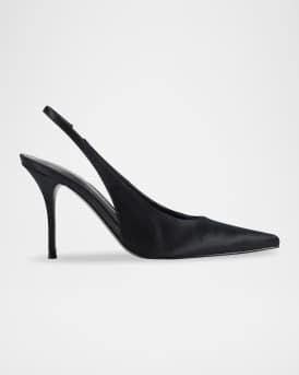 Marc Fisher LTD Leynne Satin Slingback Pumps | Neiman Marcus