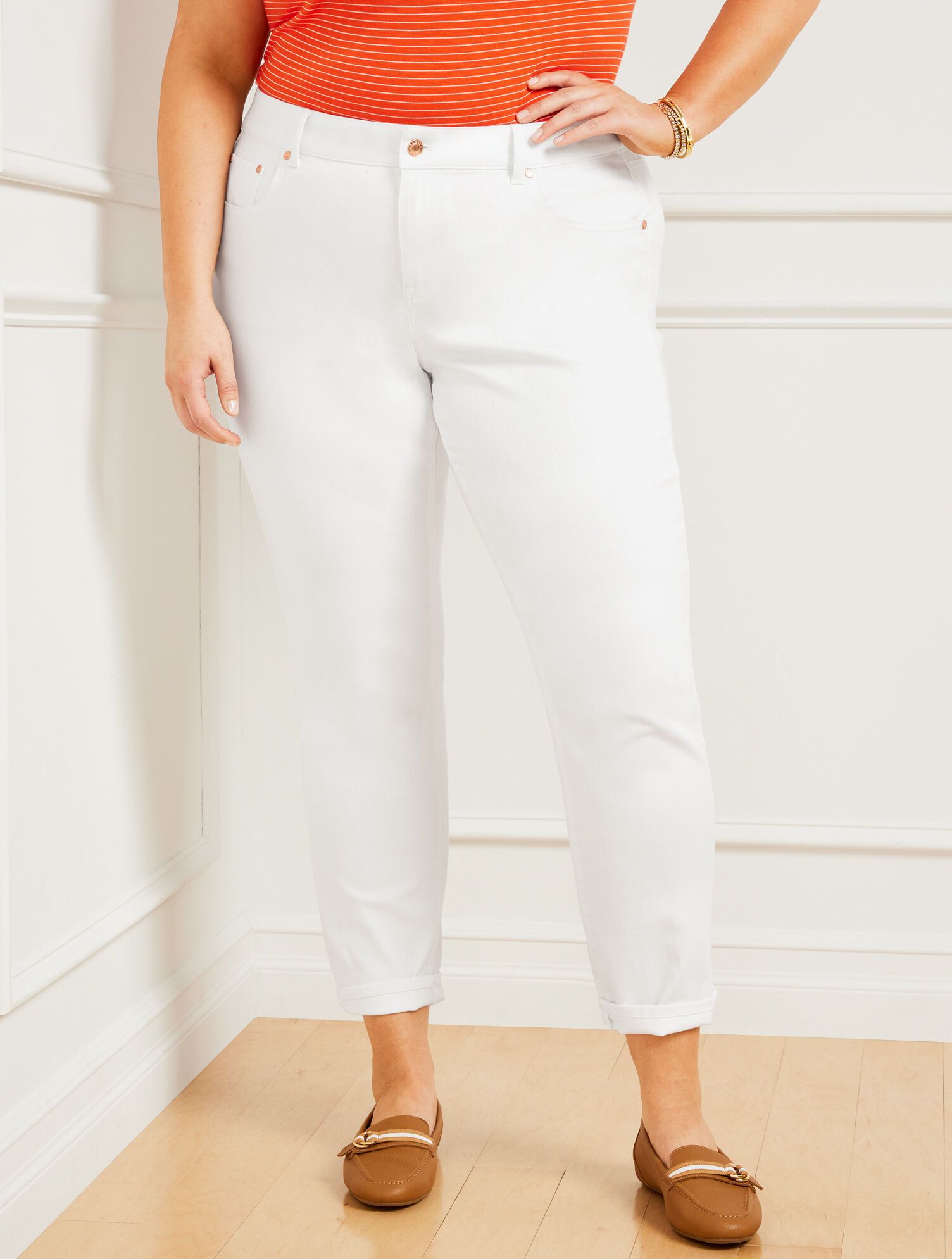 Everyday Relaxed Jeans - White | Talbots