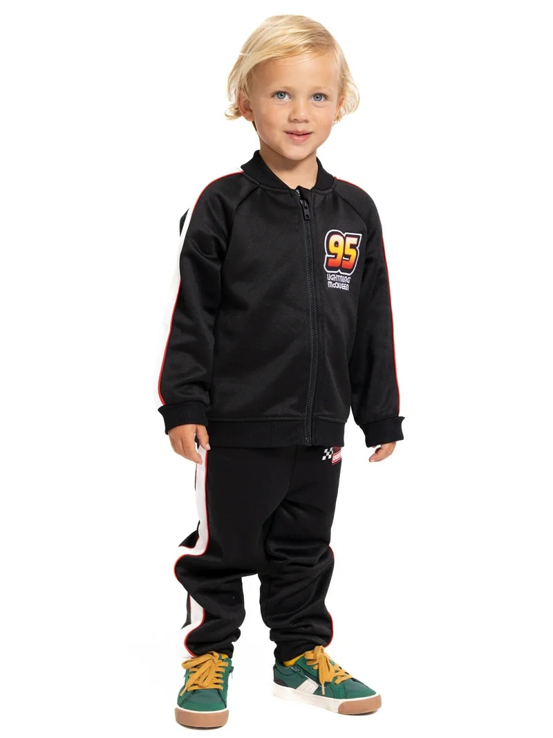 Disney Pixar Cars Toddler Boys Track Jacket and Jogger Pants Set, 2-Piece, Sizes 12M-5T | Walmart (US)