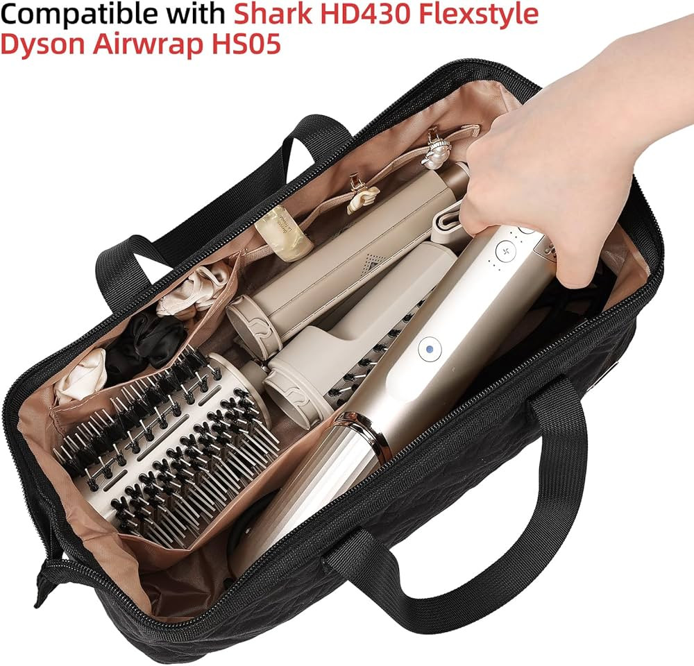 NISHEL Hair Tools Travel Carrying Bag, Portable Hair Air Wrap Dryer Case, Hair Dryer/Curling Iron... | Amazon (US)