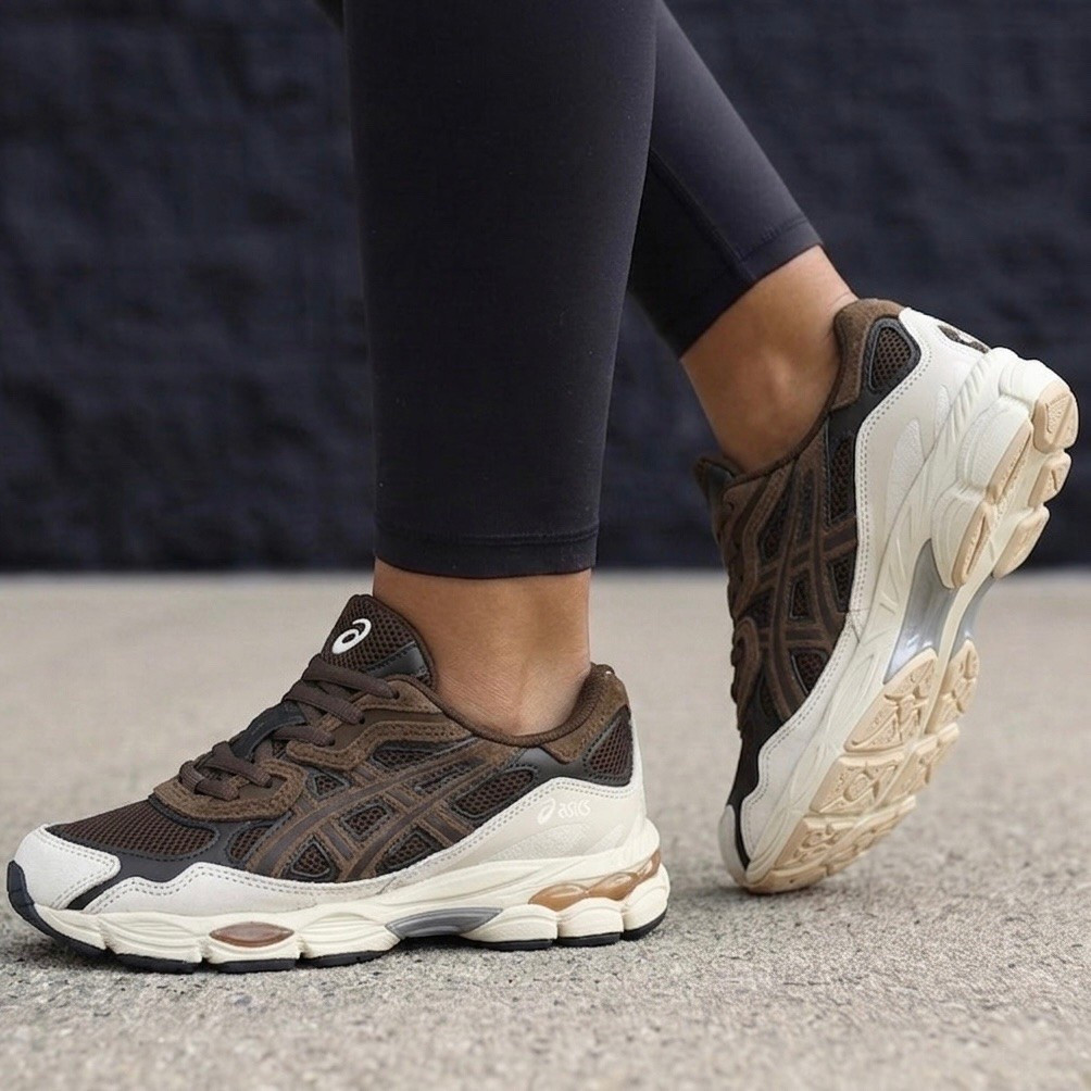Gel NYC Sneaker in Brown Storm & Black Coffee Asics runs true to size