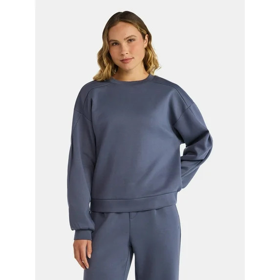 Avia Women's Luxe Fleece Crewneck Sweatshirt, Sizes XS-XXXL | Walmart (US)