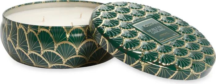 Voluspa Noble Fir Garland Three-Wick Tin Candle | Nordstrom | Nordstrom