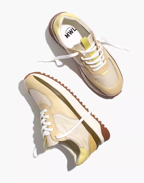 Kickoff Trainer Sneakers in Ripstop Nylon and Leather | Madewell