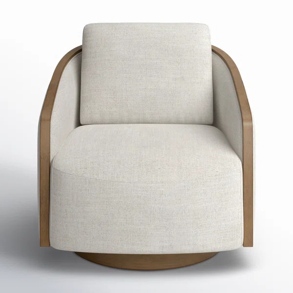 Nieve 32'' Wide Swivel Barrel Chair | Wayfair North America