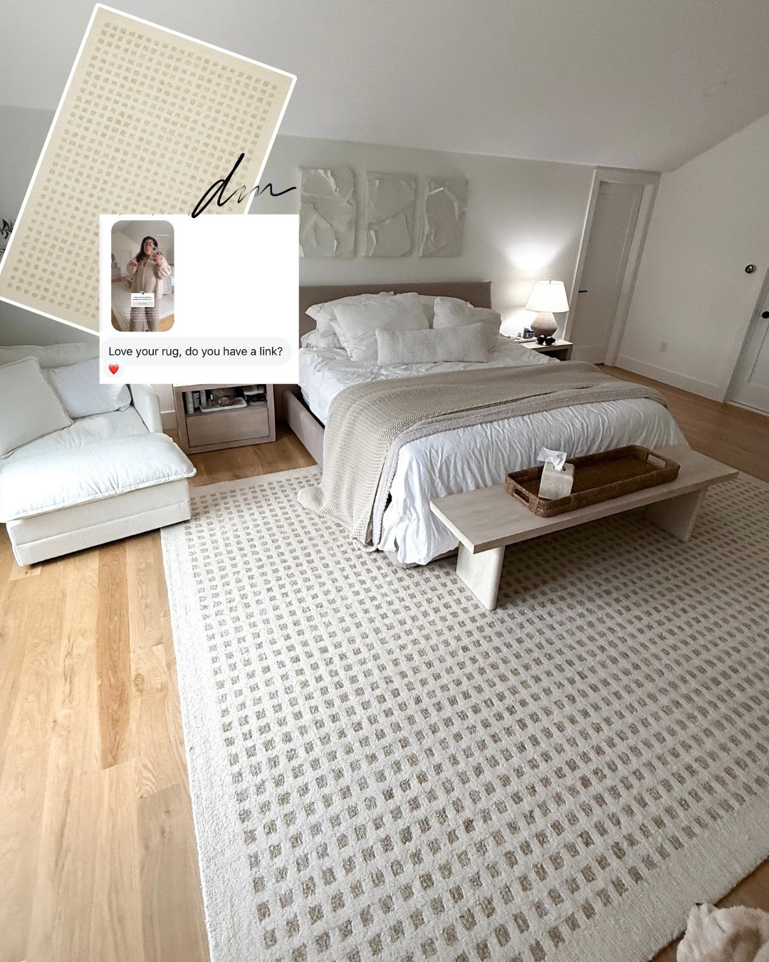 in my dms: y’all have never asked me for a link more!! obsessed with this checkered neutral loloi Polly rug! I have the largest size, but comes in smaller sizes too 

#LTKHome