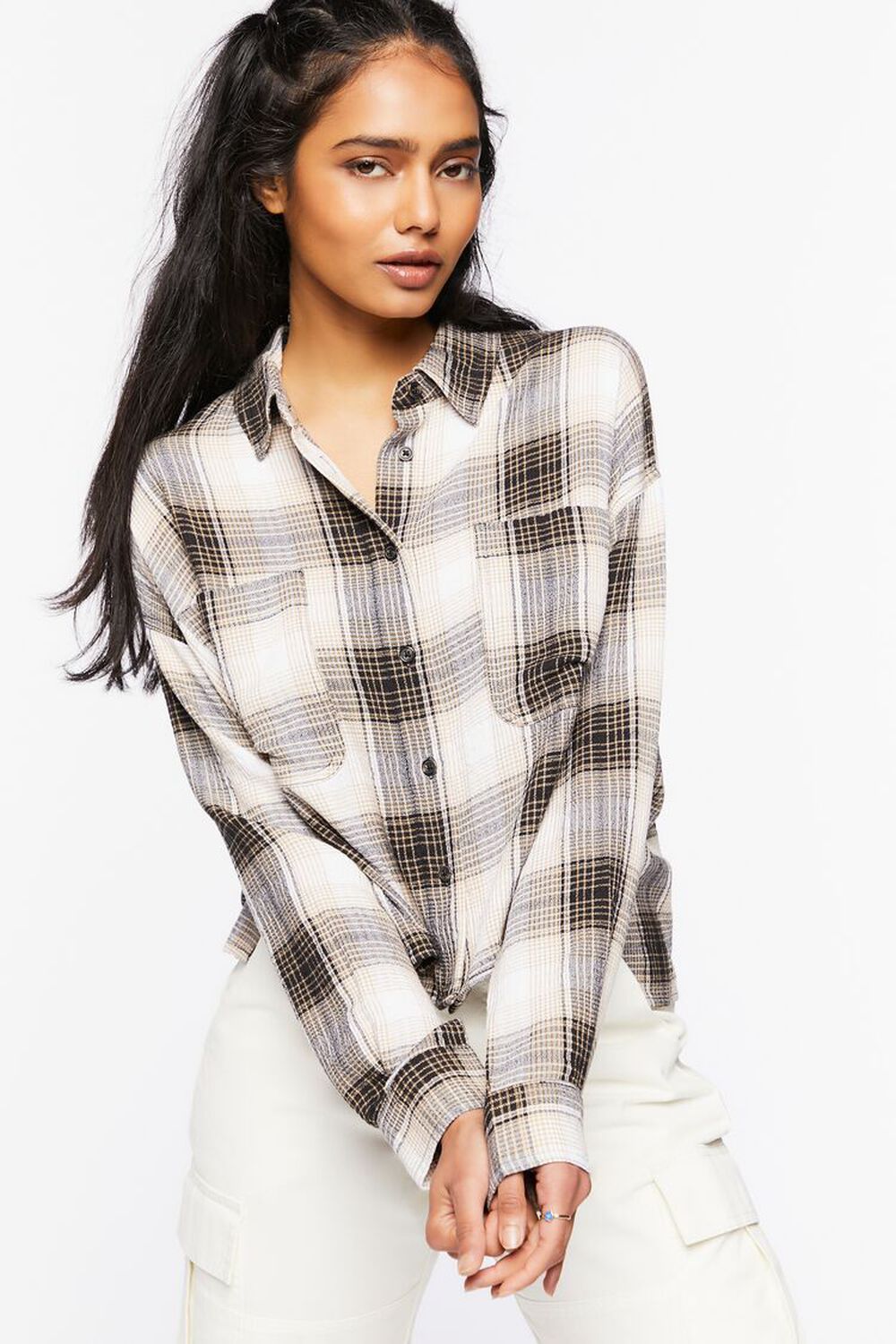 High-Low Plaid Shirt | Forever 21 | Forever 21 (US)