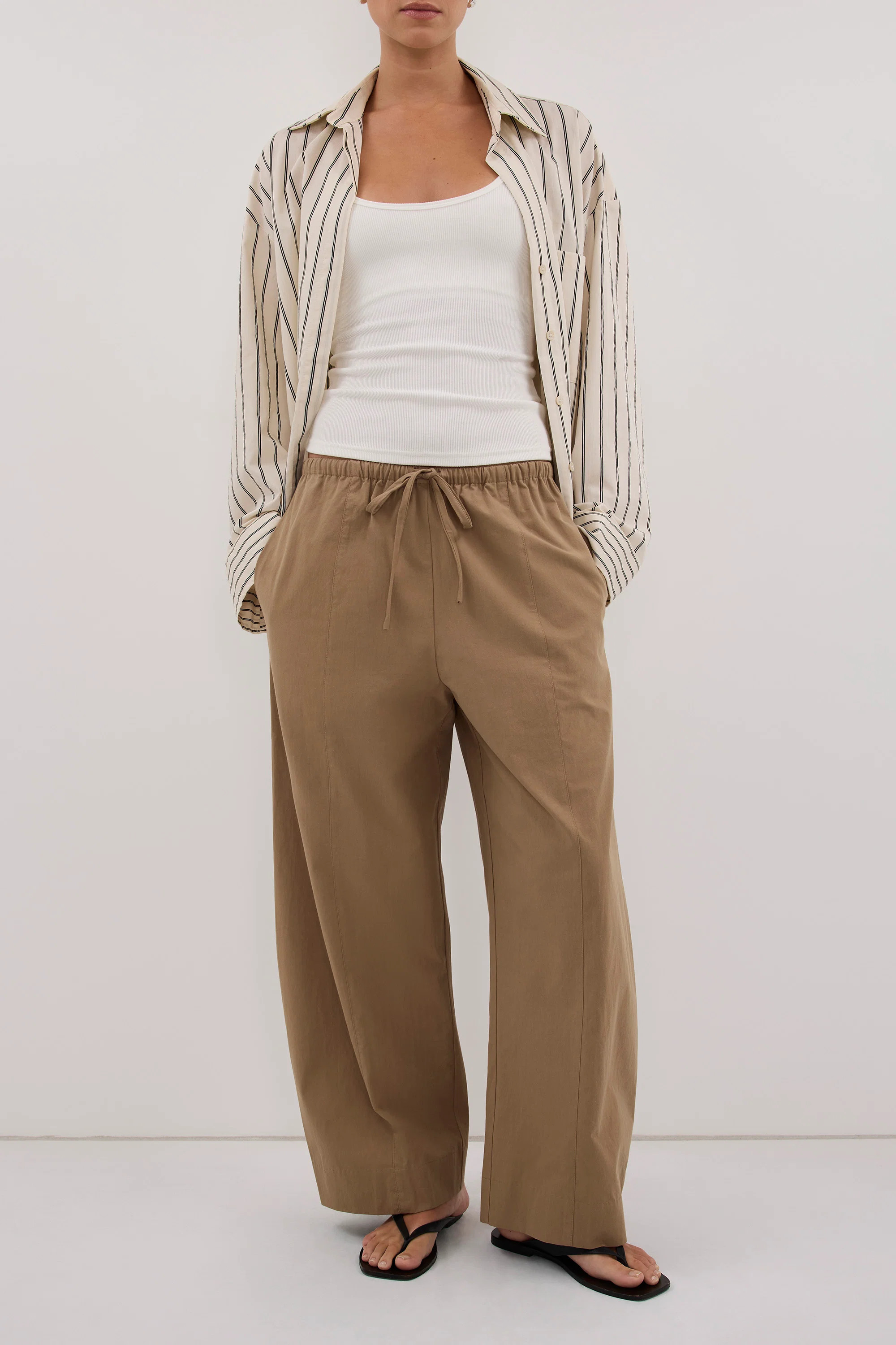 SCOUT WHEAT POPLIN BARREL PANT | DISSH