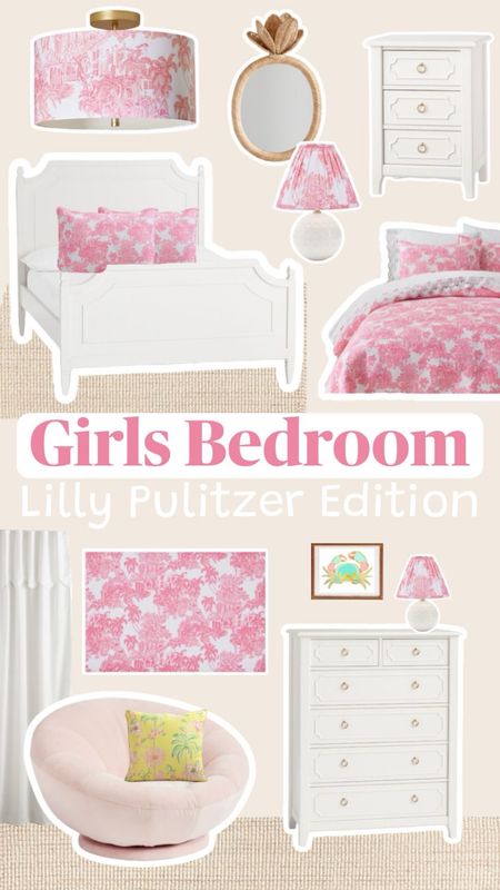 Pottery Barn has the cutest Lilly Pulitzer bedding and decor right now run don’t walk! 🩷🎀💅🏼 #lillypulitzer #girlsbedroom #coastalbedroom #beachhouse #beachhousedecor #southernhomedecor #lillypulitzerbedding 

#LTKfamily #LTKhome #LTKstyletip