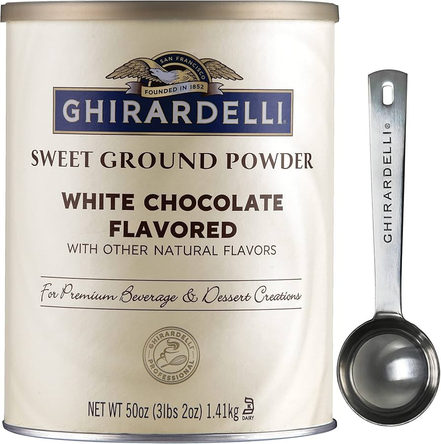 Ghirardelli Chocolate Company Sweet Ground White Chocolate Gourmet Flavored Powder 3.12 lb with G... | Amazon (US)