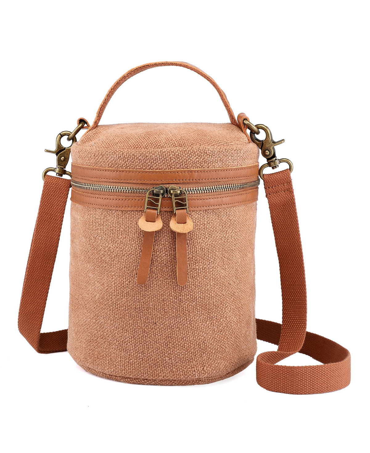 Tsd Brand Pine Hill Canvas Bucket Bag - Tan | Macy's