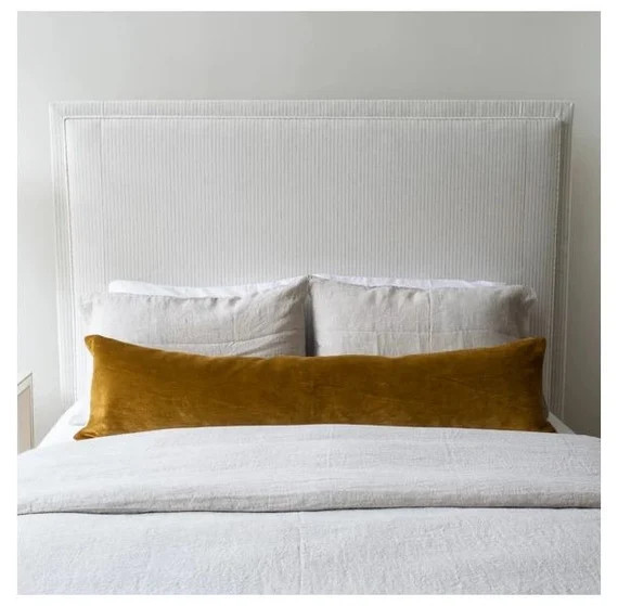 SALE! Dark Mustard Velvet Throw Pillow Cover, 14X36 18X18 20X20, Long Lumbar Mustard Pillow, Must... | Etsy (US)