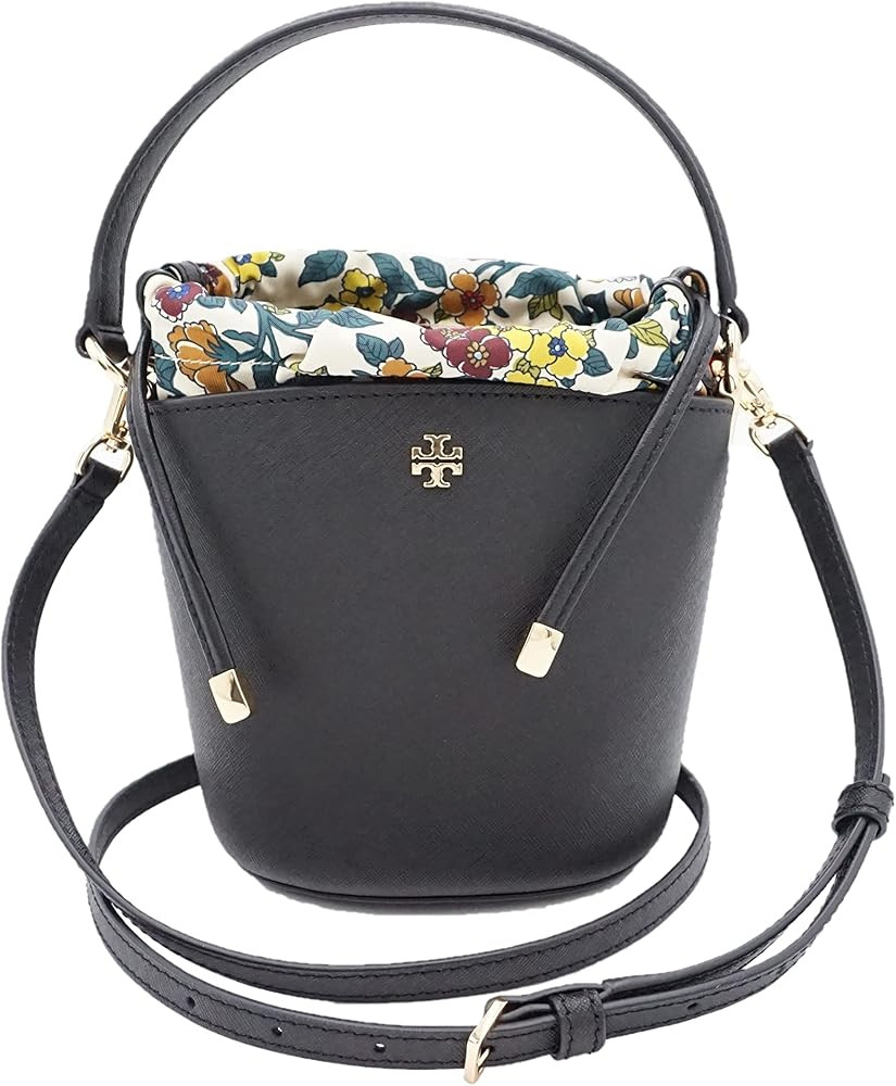 Tory Burch 86077 Black With Gold-Toned Hardware Women's Emerson Mini Bucket Bag | Amazon (US)