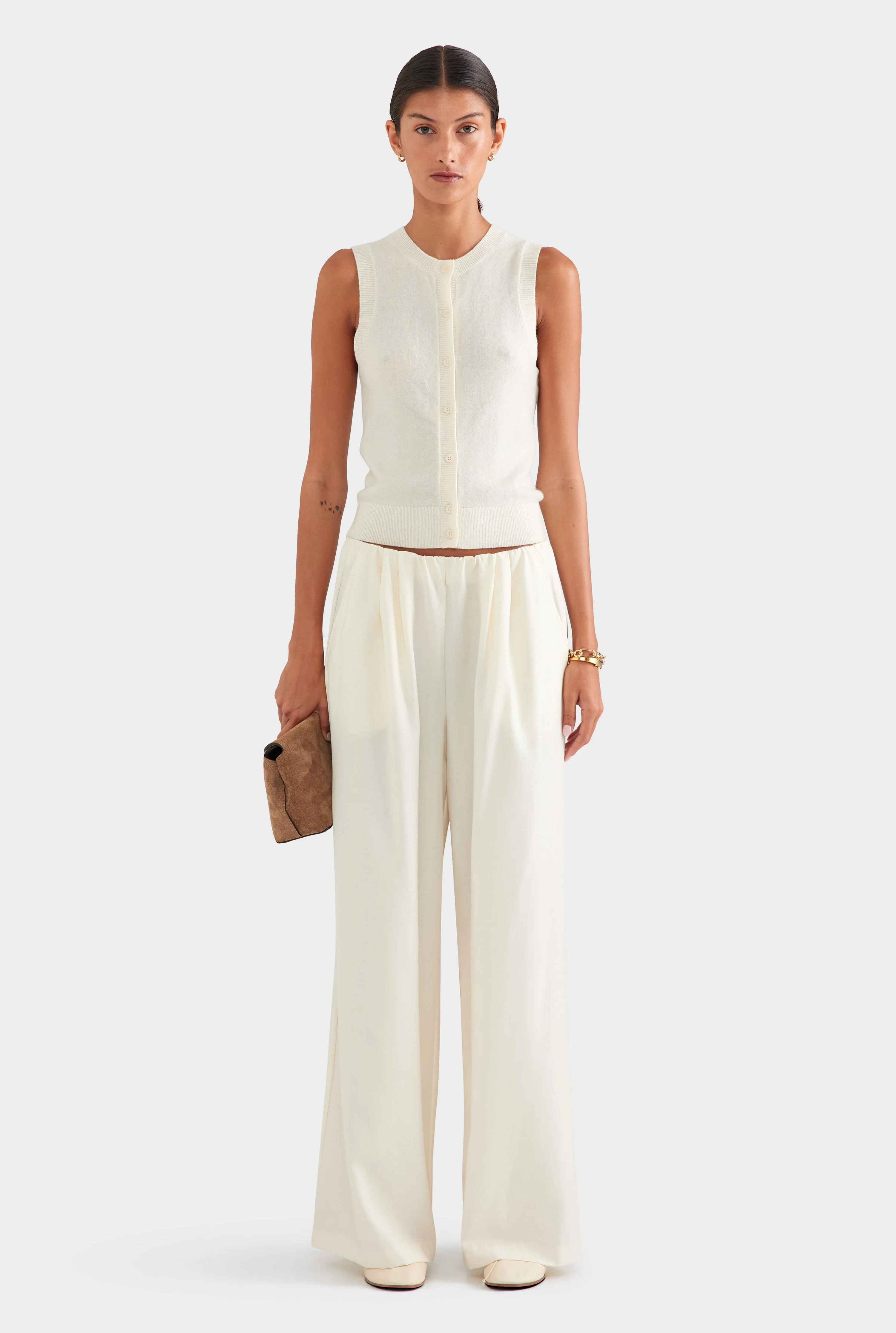 Venroy - Womens Relaxed Wool Wide Leg Trouser | Venroy AU
