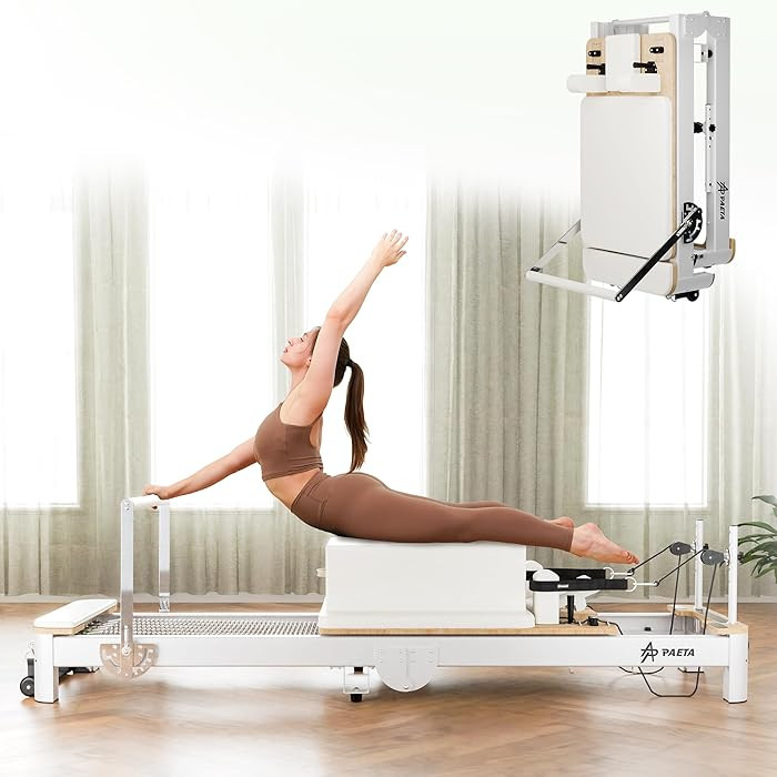PAETA Pilates Reformer, 92” Aluminum Reformer Pilates Machine, Foldable Pilates Machine Equipme... | Amazon (US)