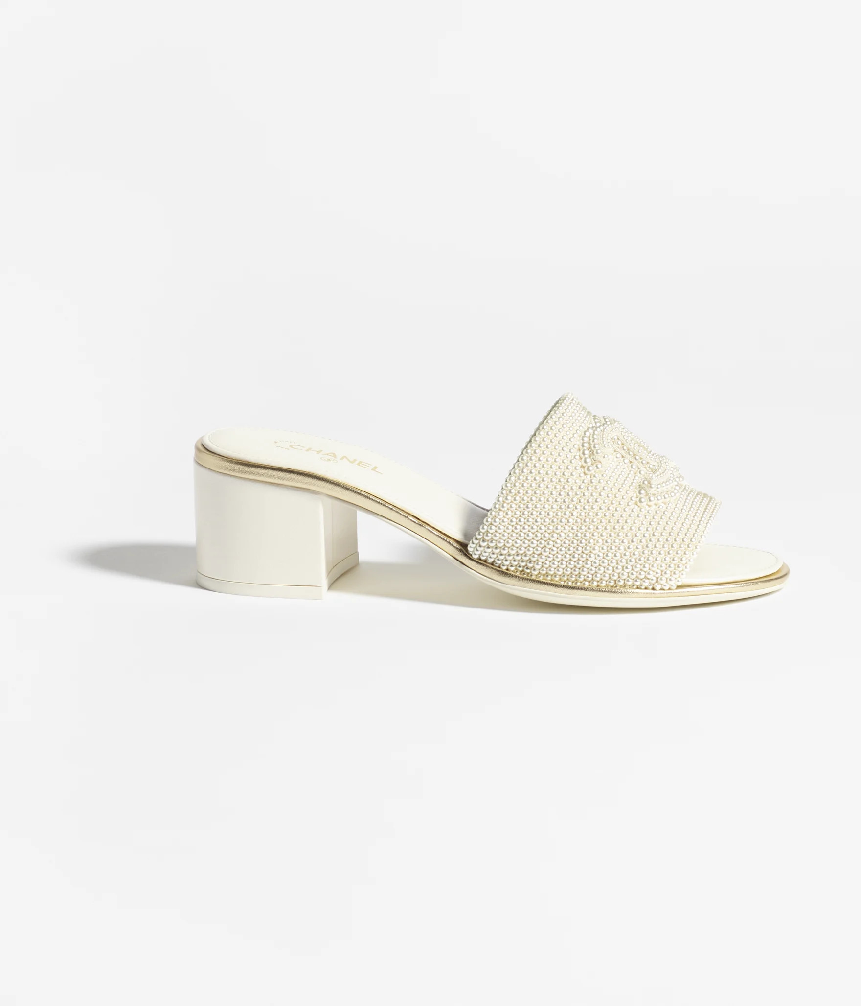 Mules - Imitation pearls, ivory — Fashion | CHANEL | Chanel, Inc. (US)
