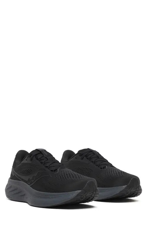 Saucony Ride 18 Running Shoe in Black/shadow at Nordstrom, Size 7.5 | Nordstrom
