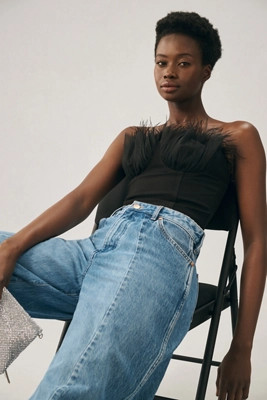 Eva Franco Strapless Tulle Corset Top | Anthropologie (US)