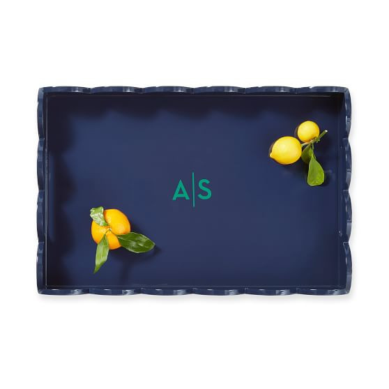 Scalloped Lacquer Serving Tray | Mark and Graham | Mark and Graham