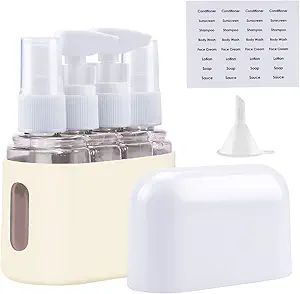 Travel Bottles Set for Toiletries, TSA Approved 4 in 1 Leak Proof Travel Container, Refillable Tr... | Amazon (US)