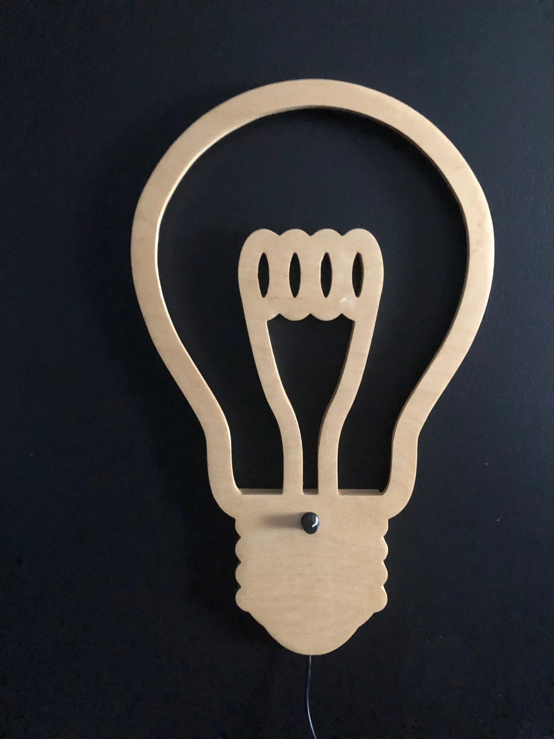 Whimsical Lightbulb Lamp LED W/ Dimmer Wall Sconce - Etsy | Etsy (US)