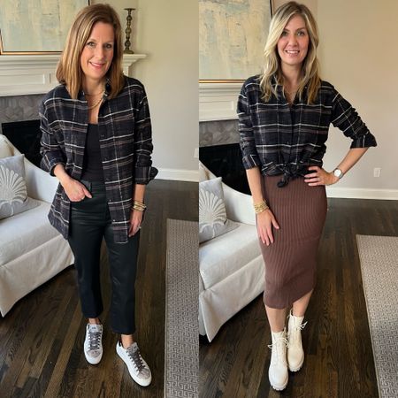 Two ways to wear a plaid button up shirt!

#LTKstyletip #LTKSeasonal #LTKshoecrush