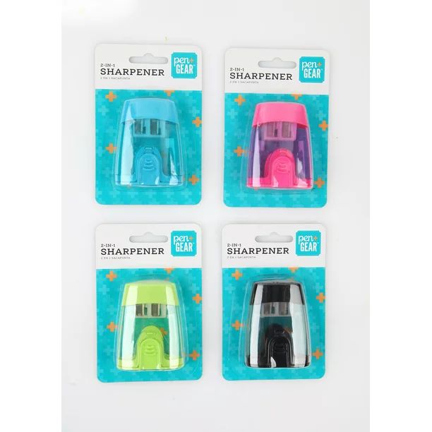 Pen + Gear 2-in-1 Plastic Sharpener, Assorted Colors | Walmart (US)