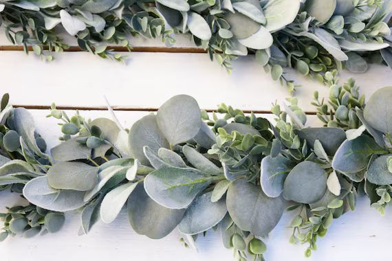 Lambs Ear and Eucalyptus Garland - Etsy | Etsy (US)