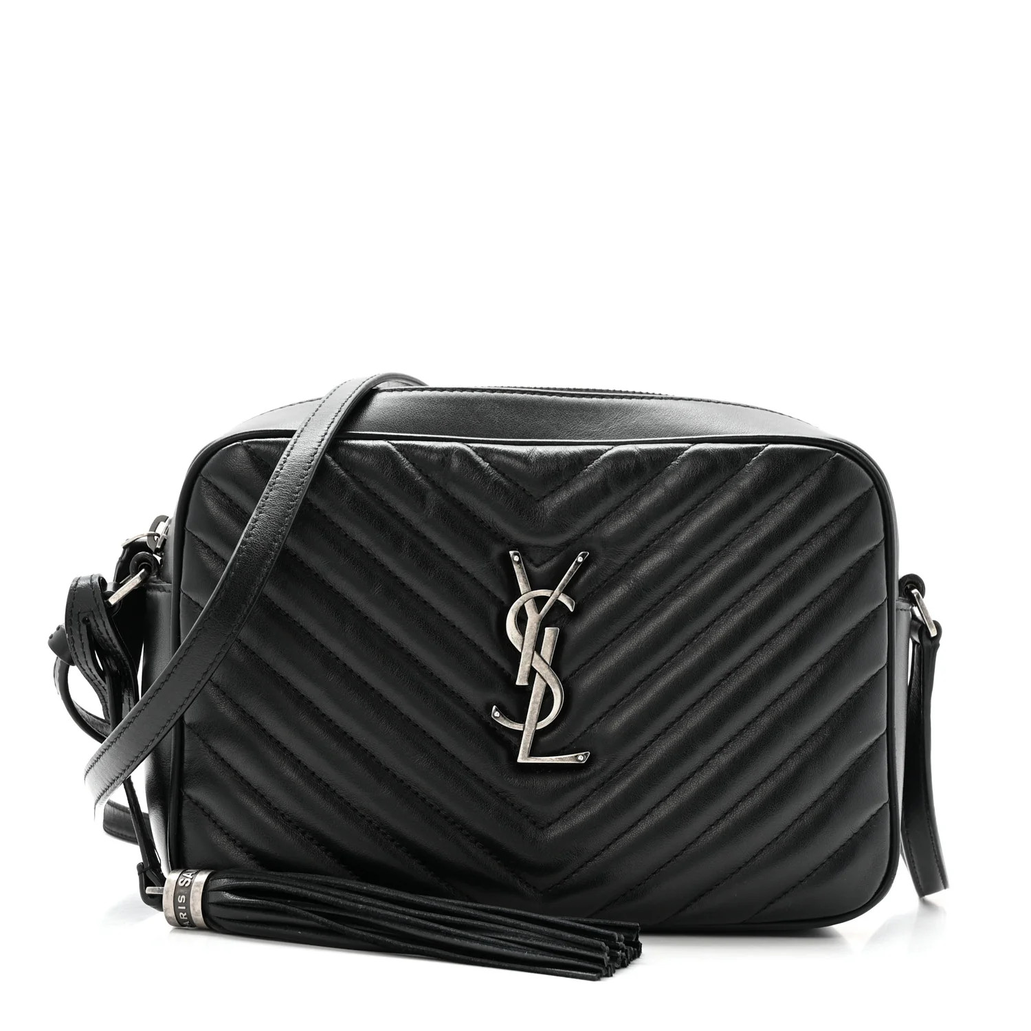 Calfskin Matelasse Monogram Lou Camera Bag Black | FASHIONPHILE (US)