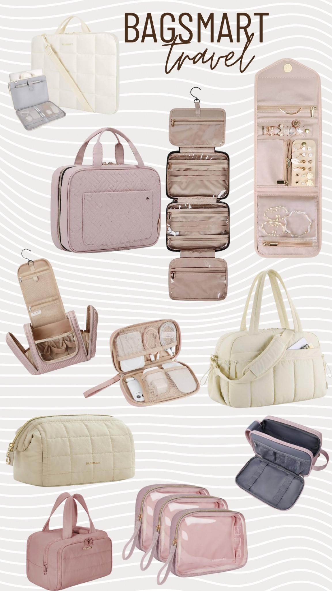 The absolute best travel bags for makeup, toiletries, jewelry, tech, etc are ALL on sale from BAGSMART right now during Amazons Prime Day deals!!! Stock up for your next vacation 😉😉

#LTKTravel #LTKSaleAlert #LTKBeauty