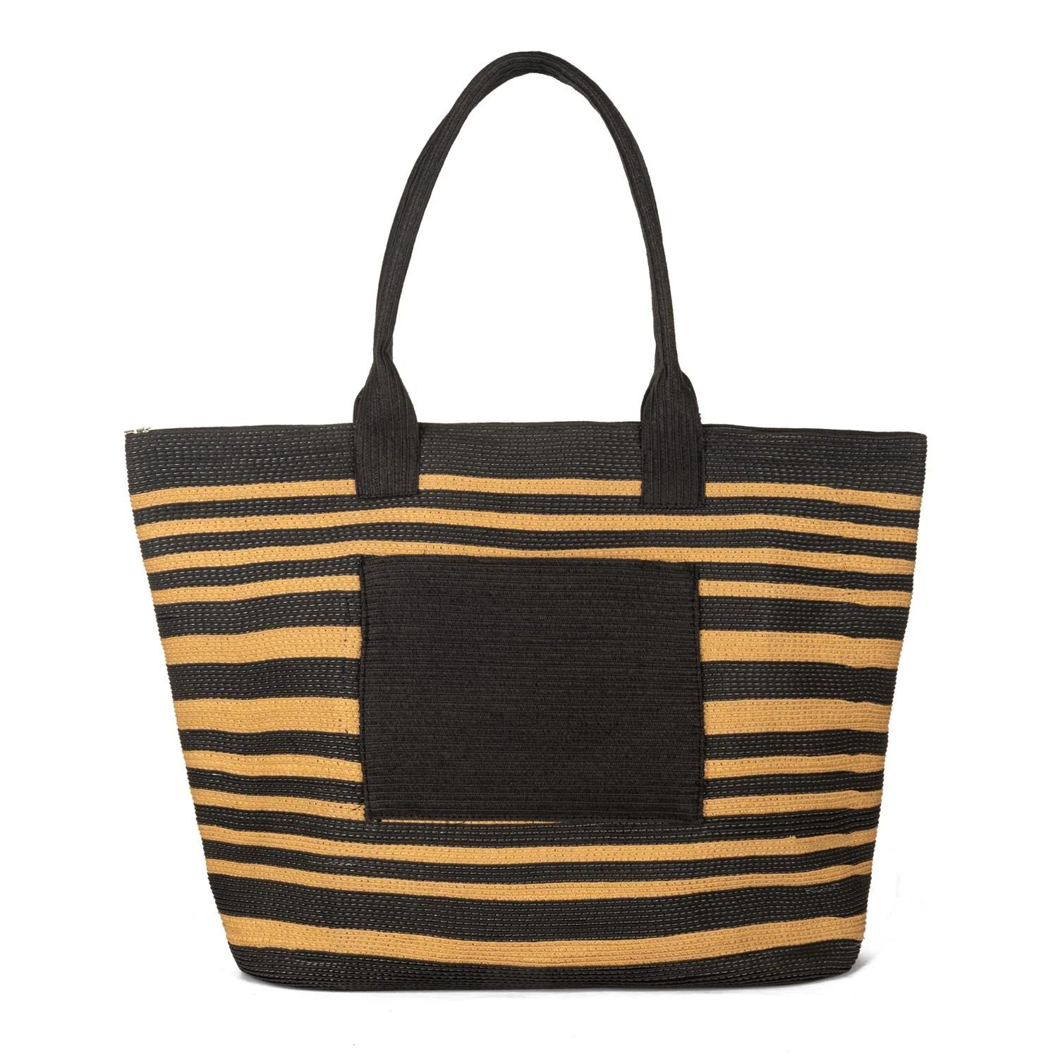 Bay Sky Stripe Tote Bag in Natural/Black Lord & Taylor | Lord & Taylor