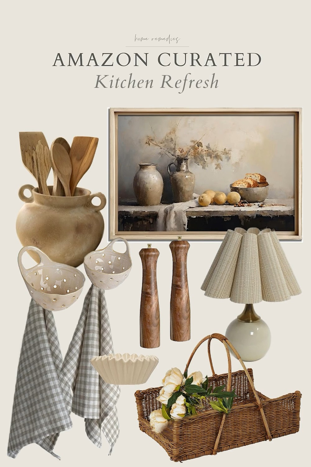 I've collected some of my favorite aesthetic kitchen finds from Amazon home; I hope you like them too! spring decor, home decor, modern organic, modern farmhouse, cottage, cozy decor, dining room, breakfast nook
#LTKWatchNow #LTKStyleTip

#LTKHome #LTKSeasonal