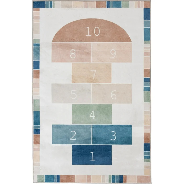 Mainstays 36"x56" Hopscotch Faux Fur Indoor Area Rug | Walmart (US)