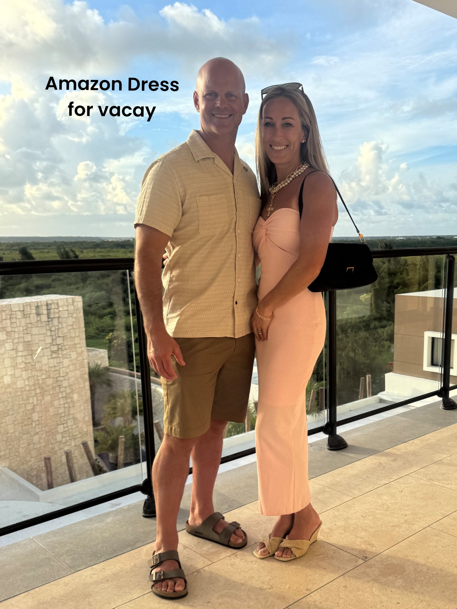 Loved this strapless dress from Amazon!! Shoes are Target.  The dress has a built in bra so I just wore stickies with it!  Love love  

#LTKTravel #LTKmomlife #LTKootd