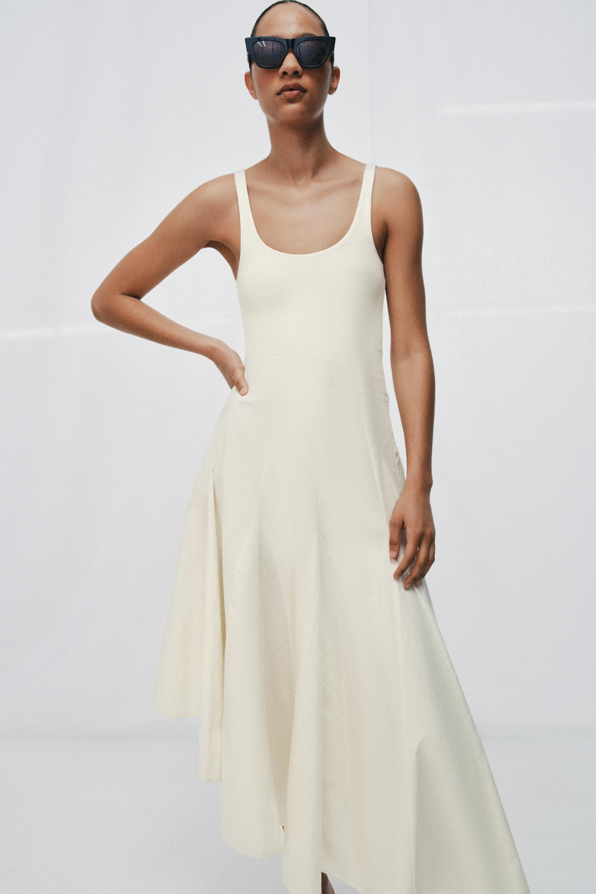 COMBINATION GODET DRESS | Zara US