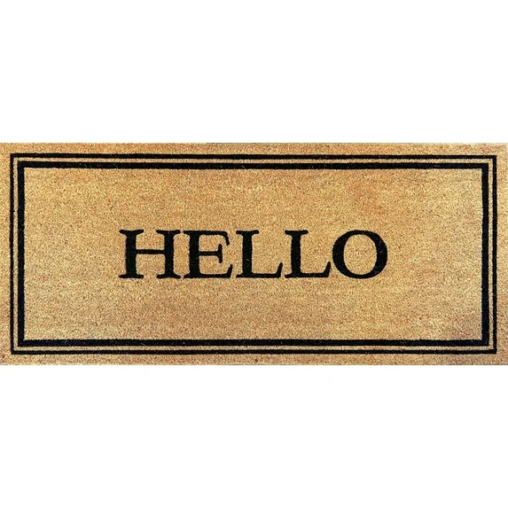 Mainstays 20x46 Estate Hello Coir Doormat | Walmart (US)