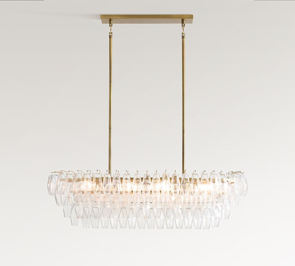 Florence Crystal Linear Chandelier (50") | Pottery Barn (US)