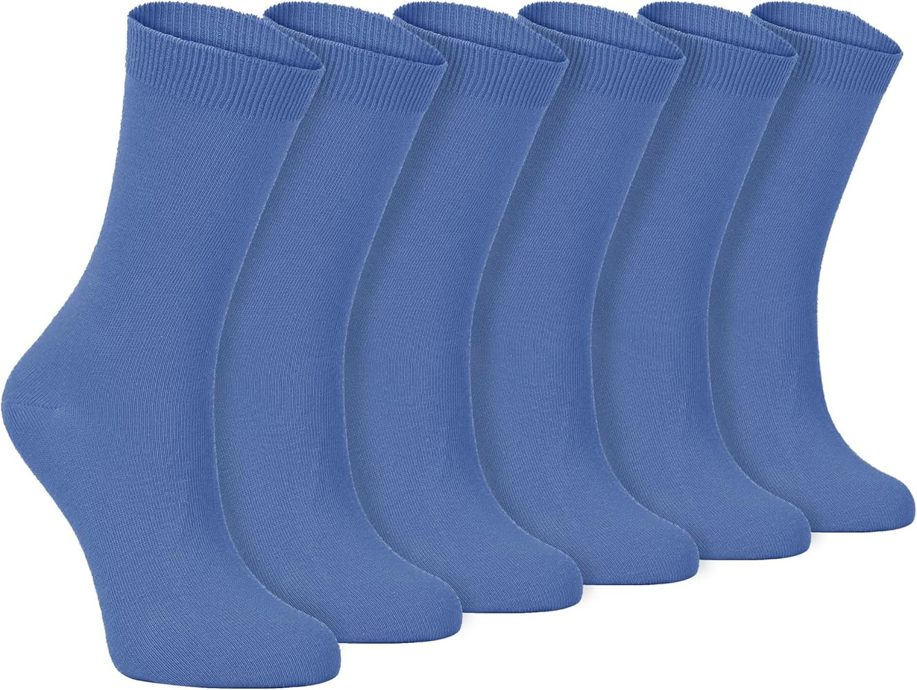 Sock Snob - 6 Pairs of Ladies Thin Plain Coloured Cotton Rich Ankle Socks 4-7 uk | Amazon (UK)