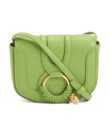 Leather Hana Flap Over Crossbody With Round Hardware | TJ Maxx