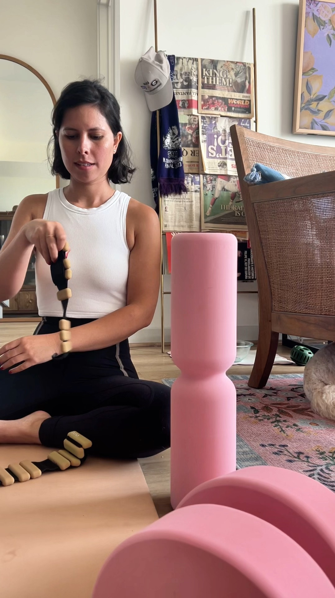 #ad I’ve been using Bala bangles and the yoga mat for years so it only made sense to keep the aesthetic going when it comes to other workout staples like the foam roller and yoga blocks! 

#LTKVideo #LTKActive #LTKFitness
