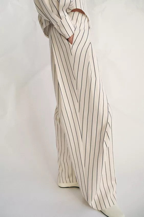 STRIPED PLEATED TROUSERS ZW COLLECTION | Zara UK