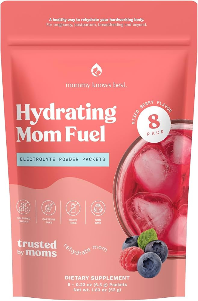 Mommy Knows Best Mom Fuel Electrolyte Drink Mix for Moms, Hydration Support - for Pregnancy, Pren... | Amazon (US)